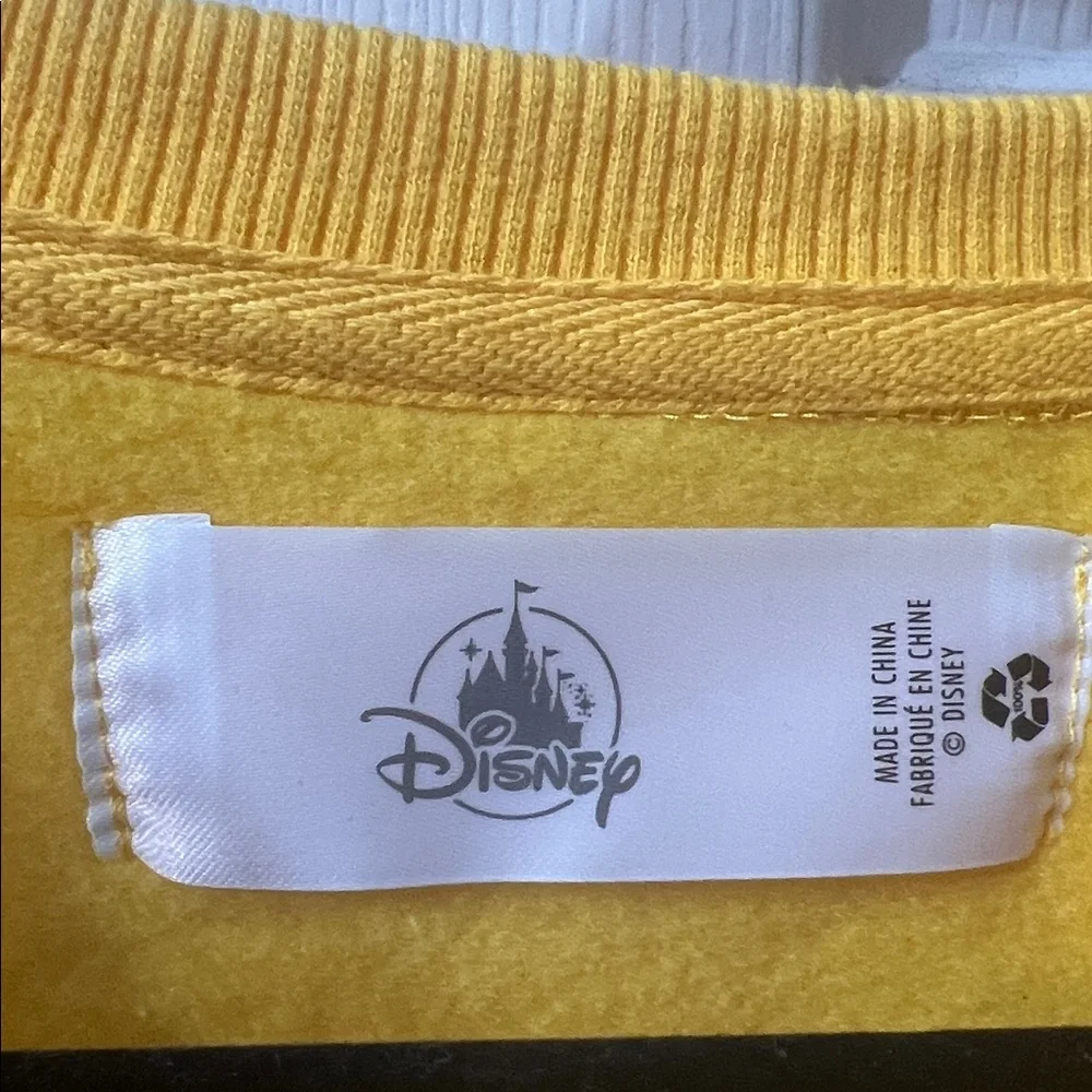 Disney Mickey Mouse Crewneck Sweatshirt – Yellow – NWT Size Large - Picture 2 of 5
